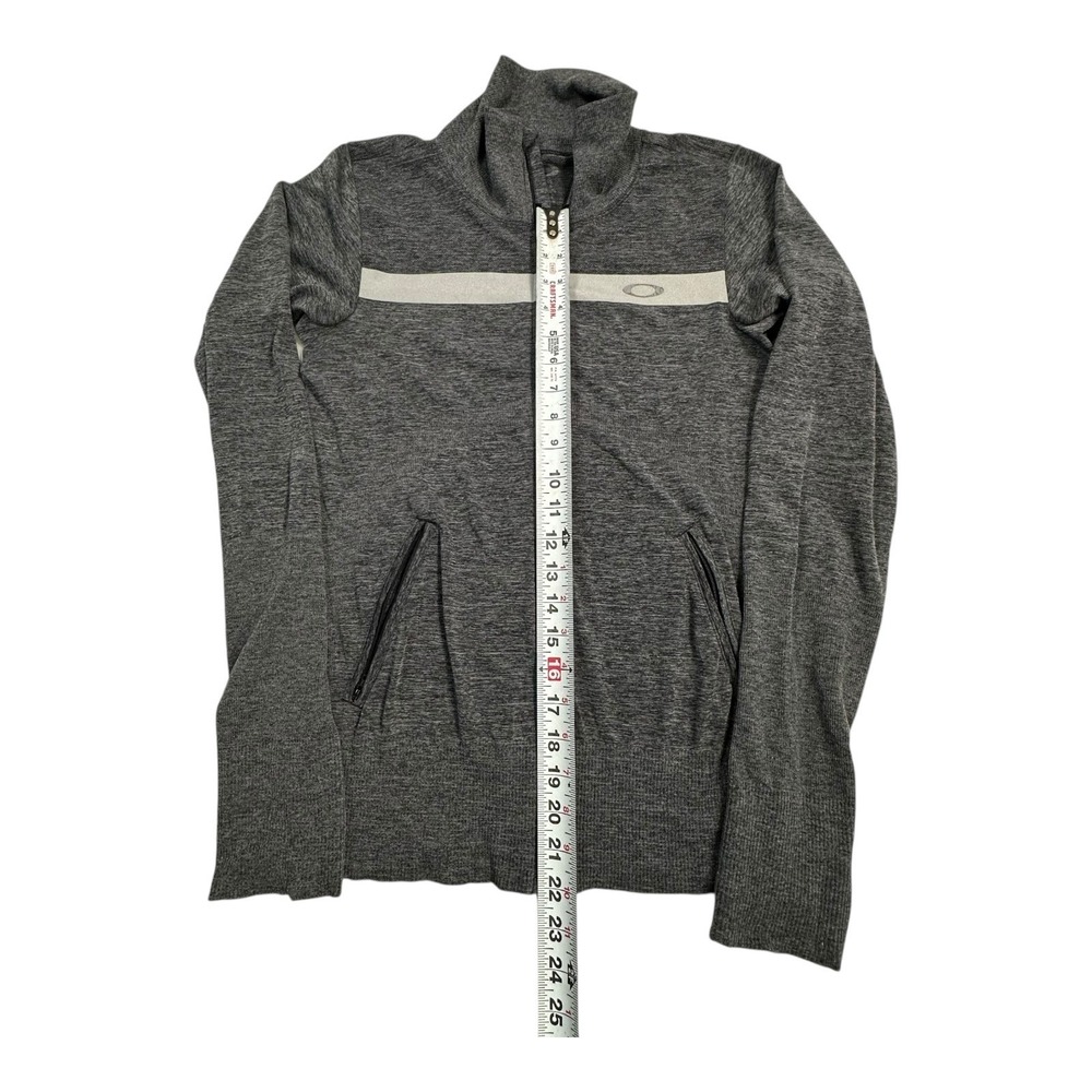 Oakley‎ Men Heathered Gray Full Zip Hoodie Jacket Athletic Sportswear Size Large - Picture 4 of 7